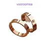 Carter Design Women Bead Rings Luxury Jewelry for Lady Gift Same Style Titanium Steel Ring Rose Gold Couple Full of Zirconia Super With Original Box