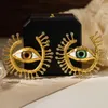 Broches 2024 Overdreven Devil's Eye Broche Ogen Borst Bloem Pin Voor Mannen Vrouwen Unisex Sieraden Europese En Amerikaanse Retro