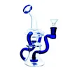 HEADY GLASS BONGS HOHTAH/GLASS GHOKAH FUME BOOM DRILLリサイクルデバイス喫煙水パイプ14mm女性コネクタGB-342