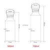 water bottle 1pc 500ml 750ml bouteille d'eau gris titane bouteille de sport légère poignée pliable pour sac à dos Camping cyclisme randonnée YQ240110