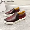 Berluti Business Leather Shoes Oxford Calfskin Handmade Top Quality Berlutis loafers PLAYTIME PALERMO casual sports one step lazywq 2C0K