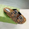 2023 Designer Sandalen Frauen Slipper Männer Slides Freizeitschuhe Grün Blau Gelb Braun Leder Sandale Damen Plattform Herrenschuhe Sommer Strand Slipper 36-41