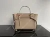 Nano Belt Bag Grained Leather Luxury Designer Kvinnor axelväskor Nya Pico Belt -väskor Vintage Crossbody tillbaka med dragkedja Totes 28 cm rosa handväskor