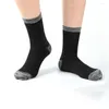 Chaussettes pour hommes 6 paires hommes longs coton peigné doux respirant sueur absorbant noir blanc sport de plein air football loisirs basket-ball