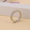 Designer sieraden Carter Ringen Titanium stalen ring met diamant ingelegd en niet-vervagende kleur passend zomer gesloten één woord nagel LIEFDE met originele doos