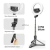 Selfie Einbeinstative Drahtlose Bluetooth-kompatibel Selfie Stick Faltbare Handheld Fernauslöser Stativ Mit Ring Licht Fotografie Für Android IOS YQ240110