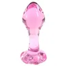 Anus sexy Spielzeug rosa Glas kleiner Analplug Sexspielzeug für Erwachsene für Frauen Männer Glasdildo Buttplugs Dilatator G-Punkt-Stimulator Buttplug Y12233462