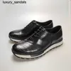 Berluti Business chaussures en cuir Oxford veau fait main de qualité supérieure à motifs brossé casualwq