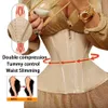 Korsettbindemedel midjetränare Latex Shapewear Hourglass Girdle Slimming Shaper Body Carving Belly Reducing Women Underbust Mante 240110