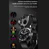 Enheter nya TWS 2 i 1 trådlös Bluetooth -headset Smart Watch Men Full Touch Screen Heartrat Sport Music Smartwatch för Android iOS