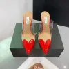 153789 Fashion Classic Trendy Luxury Design New Love Heart High Heel Sandals Shoes Woman A7