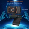 Webcams 1080P Webcam Camera with Built-in Microphone and Flexible Rotatable Clip for Laptops Desktop Teaching and Meeting and Gaming etcL240105