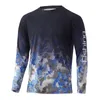 Camisa masculina com proteção UV para esportes ao ar livre Crewneck TopsRunning Sun Camisetas UPF50 Camisa masculina de manga comprida para pesca - Respirável 240109