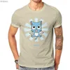 T-shirts pour hommes Humoristique Happy Fairy Tail Rétro T-shirt japonais pour hommes O Cou Coton T-shirt À Manches Courtes T-shirt Impression TopsL240110