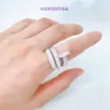 Bagues Carter de qualité supérieure pour femmes et hommes Vente chaude S925 Bague en pierre de couleur en argent sterling Hip Hop Bijoux à ongles pour hommes avec boîte d'origine