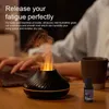 KINSCOTER diffuseur d'arôme volcanique lampe à huile essentielle 130 ml USB humidificateur d'air Portable avec veilleuse de flamme de couleur 240109