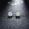 Stud Monkton 0.5 Ct D Color Moissanite Stud Earrings for Women Top Quality 925 Sterling Silver Sparkling Earring Wedding Jewelry YQ240110