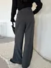 Women's Pants Irregular Two Button Ropa Mujer Spring Straight Pantalones Women Wide Leg Korean Womens Clothes High Waist Trousers