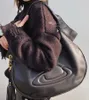 Vivi дизайнерские модные сумки через плечо-хобо женские сумки из натуральной кожи высокого качества из коровьей кожи черная сумка Сатурн