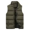 Jaqueta masculina inverno casacos quentes para homens engrossado gola para baixo colete jaquetas de grandes dimensões puffer sem mangas casaco com zíper 240109