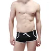 Calzoncillos Ropa interior para hombres Características Bolsillo de repuesto Bañadores Lovers Paradise Lace-up Hip Lift Boxer transpirable 4008DK