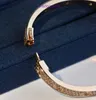 Fashion Bracelet Carter Ladies Rose Gold Silver Lady Bangle Three Diamond Full Sky Star Bracelet Plated with 18K Gold Precisi Have Gift Box