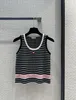 Merk Dezelfde Vrouwen Tanks Camis 2024 Nieuwe Lente Zomer Spaghetti Print Mode Milan Runway T-shirt Designer Tops 0110-7