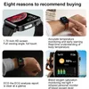 Devices Original E86 Smart Sports Watch 1.7inch HD Screen IP68 Waterproof ECG PPG Fitness Tracker Temperature Monitor Smartwatch Phone