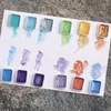 Kit per nail art Shimmer Bloom Cromo Polvere Gel Solid Glam Glitter Vernice Colori ad acquerello Tavolozza Inchiostro Fiore Unghie Pigmento