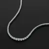Bracelets Knobspin Moissanite Tennis Necklace for Woman Wedding Jewely with Certificate Sterling Sliver Plated White Gold Necklace