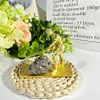 Gift Natural Crystal Raw Stone Miner Metal Carvings Ornaments Energy Healing Stone Reiki Home Decoration Mother's Day