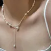 Necklace Earrings Set Sterling Silver Fresh Pearl And Matching Bracelet Women's Korean Version Christmas Gift For Mom Or Girlfriend