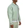 Lime Green Mens Leather Bomber Jackets Flight Suit AVIREX USA IOCN JACKA