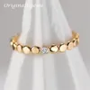14 -krotny złoty pierścień cyrkon spersonalizowany ręcznie robiony pierścionek z minimalizm biżuteria odporna na biżuterię Boho Pierścień 240109