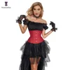 Corsetto sottoseno rosso a busto corto Corsetto Steampunk Top a forma di clessidra Shaper per la vita dimagrante 240109