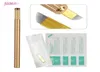 Semipermanent Microblading Eyebrow Tattoo Kits Gold 4 Ring Eyebrow Makeup Microblading Manual Tattoo Penns 5st Tattoo Pen Micro B9834832