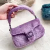 Yastık tabb lüks bulanık yün 2301072d omuz çantası pochette tasarımcı çapraz gövde kabarık kadınlar erkek debriyaj çantaları satchel akşam tote vintage gerçek deri el çanta