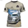 T-shirts voor heren Mode Truck 3D-print T-shirt voor heren Outdoorsportkleding Zomer Straattrend Oversized korte mouw Tops Casual O-hals TeeL240110