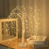 1 unidade 192LED Willow Branch Lam, 1,8 pés quatro cores mudando lâmpada de salgueiro, bateria e USB de uso duplo 8 modos de luz de árvore, para decoração de festa de casamento de aniversário de Natal em casa