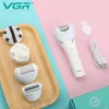 VGR Hair Epilator Electric Lady Shaver Underarms Ben Body Hair Removal Tool Bikini Epilator Portable Epilator for Women V-703 240109