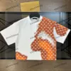 Xinxinbuy 2024 Erkekler Tasarımcı Tee T Shirt Gradyan Sıçrama Mürekkep Mektubu Baskı Kadınlar Siyah Beyaz Blue XS-2XL