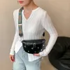 Luxury Simple Waist Bag Women Chest Purses Leisure Belt Designer Fanny Pack Fashion Rivet Ladies Shoulder Crossbody Bags 240110