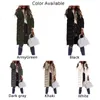Women's Trench Coats Daily Women Coat Jacket Autumn Body Warmer Hooded Parka Long Sleeve Padded Solid Color