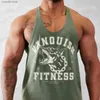 Men's Tank Tops Sports Vest Men's New Summer Muscle Fitness Brother Sports Vest Loose Large Size Instrument Running Training Back Heart Tide T240110