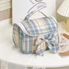 Sacs à cosmétiques, sac de maquillage Durable, organisateur de maquillage en Nylon de grande capacité, fermeture éclair à nœud papillon, voyage de toilette