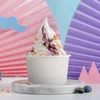 Bicchieri usa e getta Cannucce 100 pz. Gelato Budino Ciotole di carta Contenitore per dessert Jelly Snack