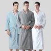 BALDAUREN hommes corail polaire absorbant el même Style chemise de nuit peignoir pyjamas Kimono Robe automne hiver Style 240110