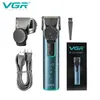 VGRヘアトリマー調整可能なヘア切断機防水バーバーヘアクリッパーコードレスヘアカットマシン男性用V-973 240110
