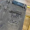 Looewe designer klasyczny list haftowe jeansy jeansowe jeansy dżinsy damskie wysokiej jakości prażone dżinsy stretch dżinsowe rozmiar s-xl 255f3