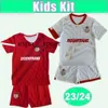 espnsport 23 24 Deportivo Toluca Kids Kit Soccer Jerseys M. ARAUJO J. ANGULO BAEZA VENEGAS Home Away Football Shirts Short Sleeve Uniforms